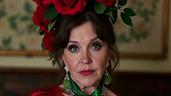 Granny Queen Of Hearts: Dildo Fucking, Rose Loving Royal Slut