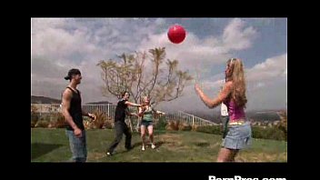 Sunset Teen Playing And Draining Balls Sunset Teen Playing And Draining Balls