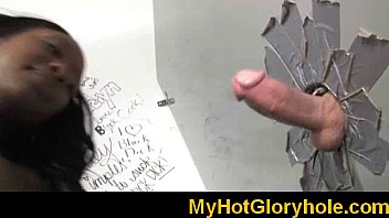 Gloryhole Ebony Babe Sucking White Monster 1 Gloryhole Ebony Babe Sucking White Monster 1