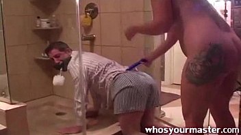 Chubby Blonde Femdom Toy Fucking
