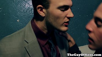 Gay Office Hunk Drooling All Over Cock Gay Office Hunk Drooling All Over Cock