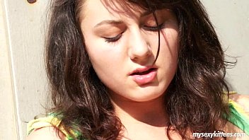 Shameless Teen Lucy Masturbating Outdoors