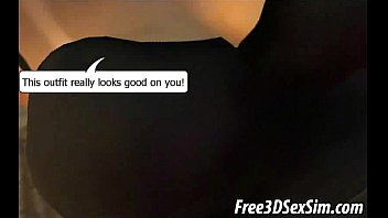 Tasty 3D Babe In A Sexy Outfit Teasing A Studs Cock