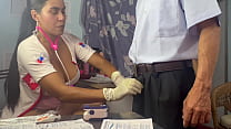 Doctor Threesome, She Takes Out The Semen From Her Patient's Stepbrother And Masturbates Her Cute Hot And Slutty Busty And Big Ass Patient
