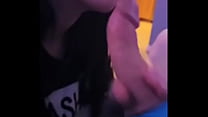 Close Up Sloppy Big Tits Wife Blowjob