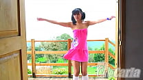 Stripteasing Latina Teen Cute Carla Gets Naked After Show