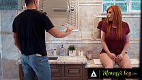 MOMMY'S BOY Stacked Redhead MILF Lauren Phillips Gives Hung Stepson Good Morning Fuck Before Work