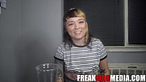 FreakMob Hardcore She Failed Her Piss Test, So He Dumped It On Her Face!
