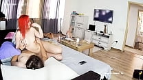 Fiery Hair Babe And Guest Guy Afternoon Homemade Sex