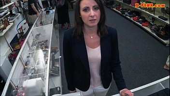 Hot Brunette Wife Fucked In The Backroom To Earn Extra Money