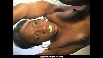 Natural Cute Black Teen Tries Out Gloryhole 7