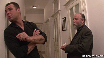 Old Hubby Pays Him To Fuck His Young Wife