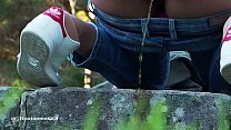 Nature's Nectar ASIAN Tina PLAYS OUTDOOR PEE GAMES In The LOCAL PARK