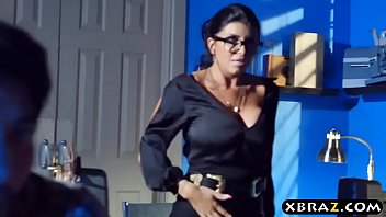 MILF Teacher Shows A Porn Movie In Class And Fucks A Student