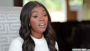 Magical Ebony Takes One Brutal White Dick And Has Intense IR Sex